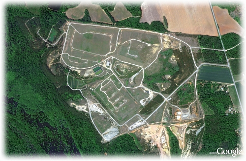 Google aerial map of Pinewood site