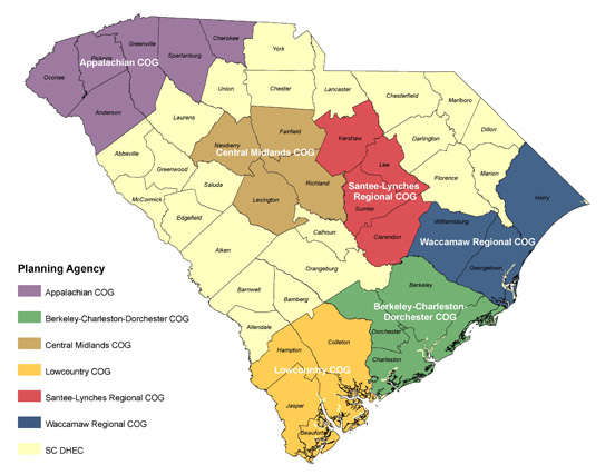 Description: South Carolina Designated Water Quality Planning Agencies
